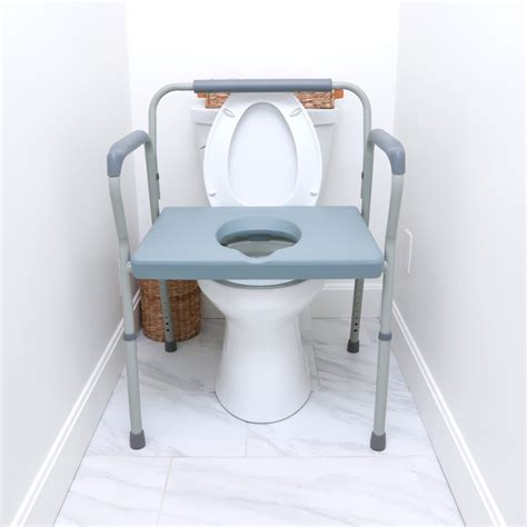 Airemed In Heavy Duty Bedside Commode Over Toilet Bariatric