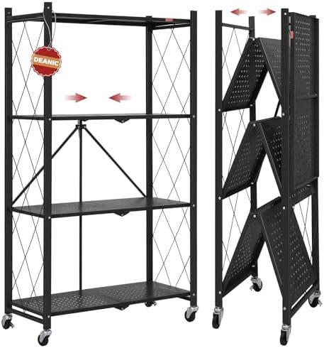 Amazon Himix Storage Shelves With Hooks Tier Foldable