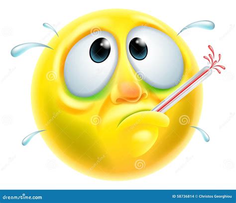 Sick Ill Emoticon Emoji Vector Illustration 58736814