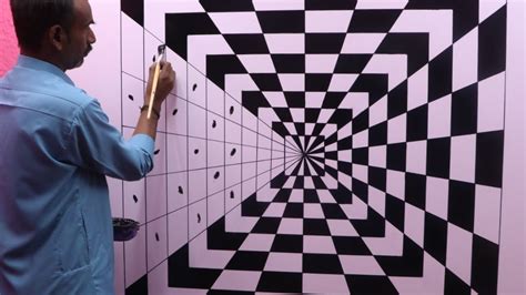 Optical Illusion 3d Wall Painting Wall Art Painting Decoration Interior Design Youtube