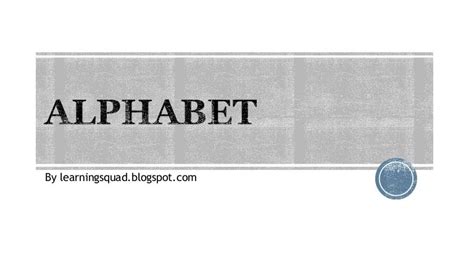 Alphabet (ppt)