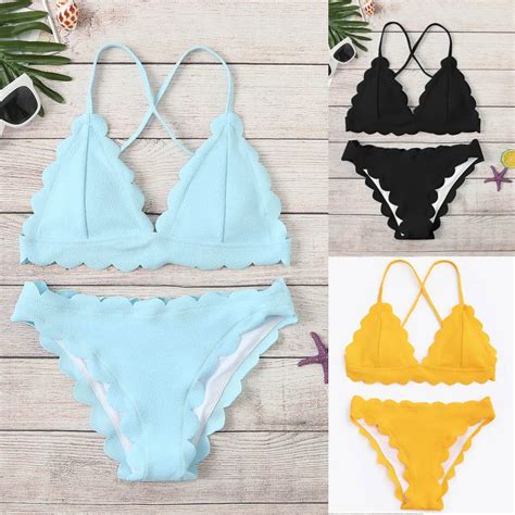 Conjunto de micro biquíni moda feminina biquíni sólido moda praia