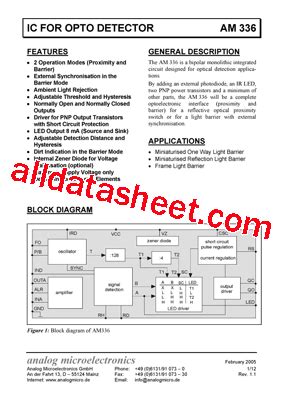 Am Datasheet Pdf Analog Microelectronics