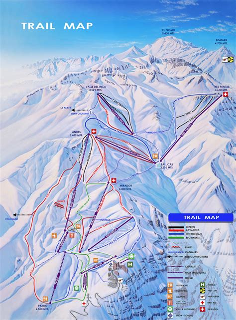 Valle Nevado Trail Map