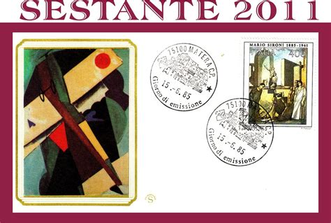 Italia Fdc Filagrano Artisti Italiani Arte Mario Sironi Annullo