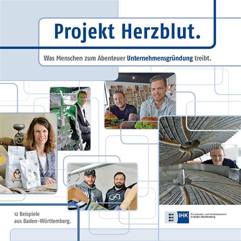 Projekt Herzblut IHK Broschüren machen Lust aufs Gründen Industrie