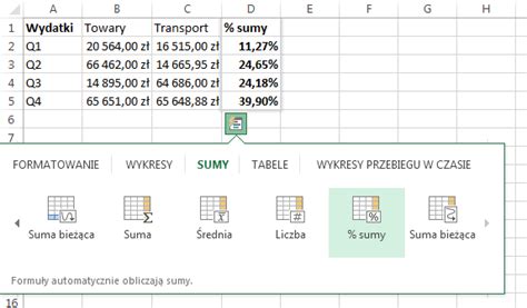 Co Nowego W Programie Excel Quick Analysis Skuteczneraporty Pl