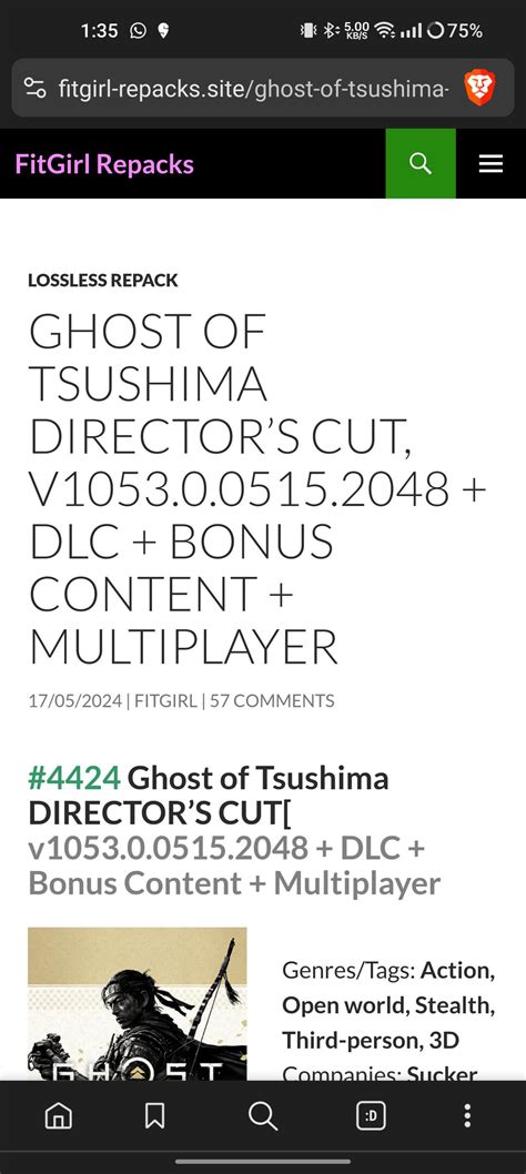 Ghost of Tsushima out! : r/FitGirlRepack