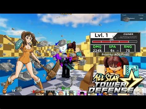 6 Star Hammer Giantess Diane Showcase All Star Tower Defense YouTube