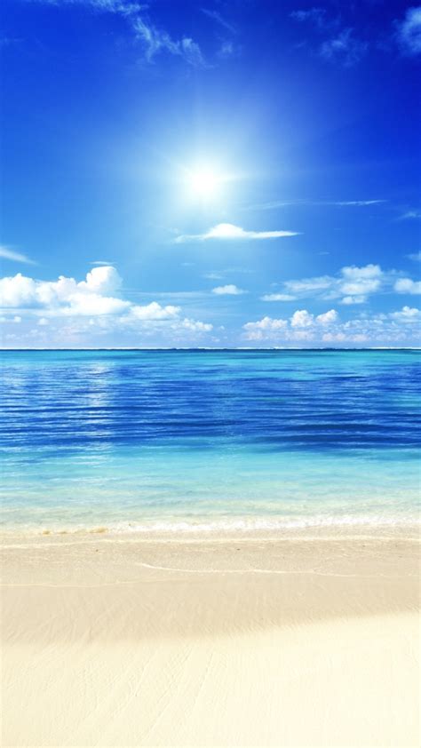 Sunny Day Beach Wallpaper