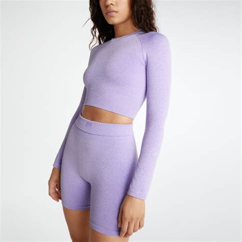 Alpine Ls Crop Top Purple Melange Clothing Prozis