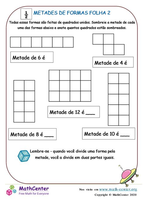 Quarto Ano Planilhas Frações Como Parte Do Todo Math Center