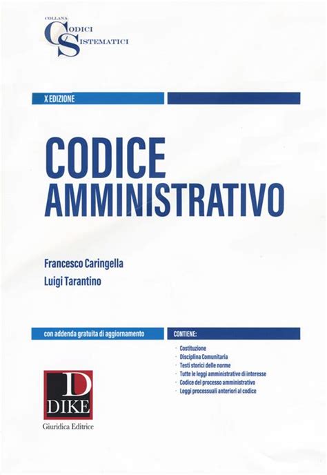 Codice Amministrativo Con Aggiornamento Online Francesco Caringella