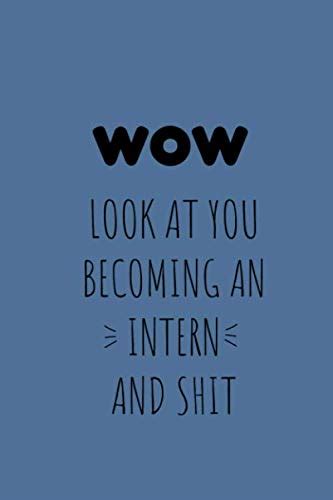 Wow Look At You Becoming An Intern And Shit Funny Lined 6x9 Notebook