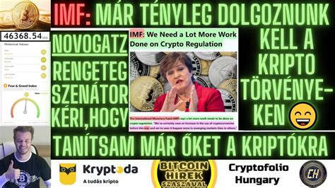 Bitcoin Hírek 566 IMF Most már tényleg dolgoznunk kell a Kripto