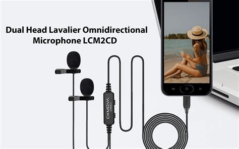 Ckmova Dual Head Lavalier Microphone Lcm Cd