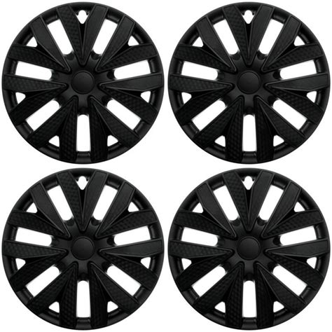 Pc Set Inch Black Matte Hub Caps Cover For Oem Steel Wheel Covers