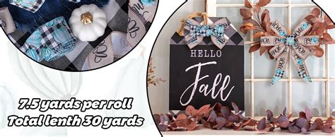 Amazon Whaline Yards Fall Thanksgiving Wired Edge Ribbon