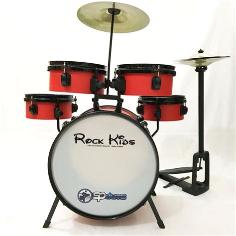 Bateria Musical Acústica Infantil Rmv Rock Kids Com Chimbal - R$ 548,90 ...