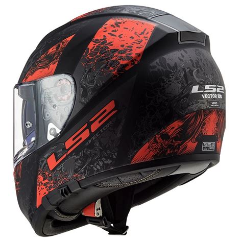 CAPACETE LS2 FF397 VECTOR EVO SWIPE MATTE PRETO VERMELHOLS2Fechado