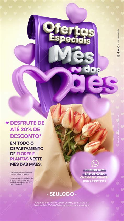 Stories Data Comemorativa Ofertas Especiais Mês Das Mães Promoção