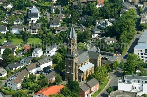 Aerial Photograph Bergisch Gladbach Church Building Katholische