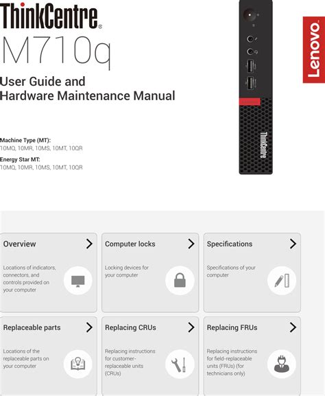 Lenovo M710Q Ug Hmm En User Manual (English) Guide And Hardware ...