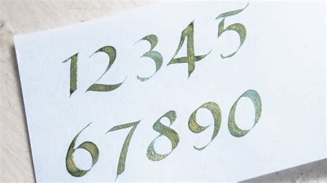 Pretty Calligraphy Numbers