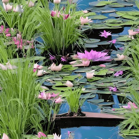 Pond With Lilies Graphic · Creative Fabrica