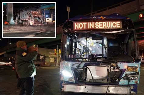 12 Injured When MTA Bus Crashes Into NYC Sanitation Truck In Bronx