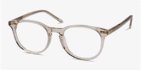 Aura Round Champagne Full Rim Eyeglasses Eyebuydirect