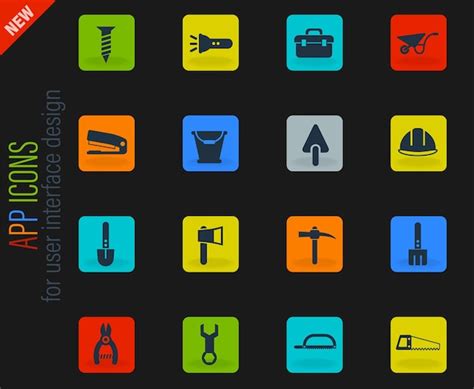 Premium Vector Work Tools Icon Set