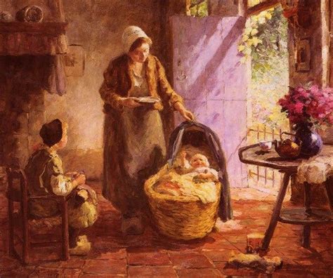 Feeding The Baby Painting Oil Painting Reproductions Painting