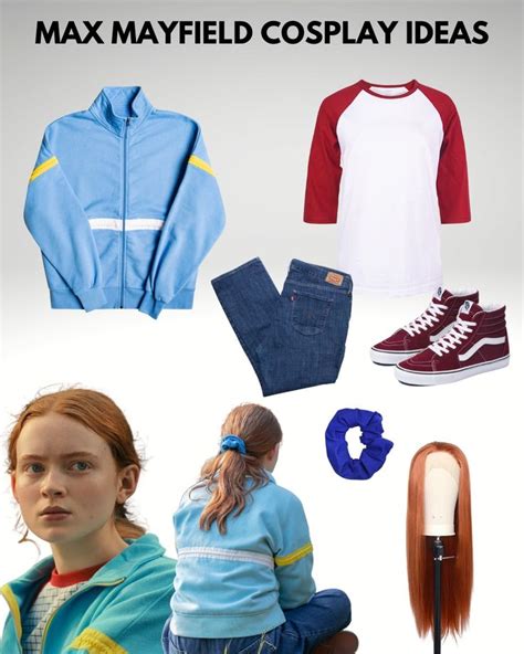 Stranger Things Season Cosplay Costume Max Mayfield Blue Jacket Jeans