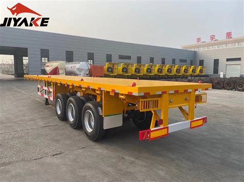 Jiyake HOWO 3 Axles 40FT Container Transport Platform Flatbed Semi