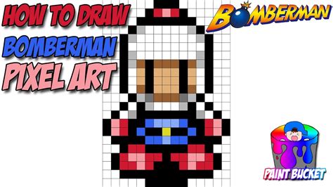 How To Draw Bomberman Super Bomberman R Video Game Pixel Art Youtube