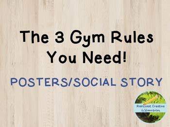 Gym Rules Posters By Raincoast Creative By Shannon Hodgins TpT