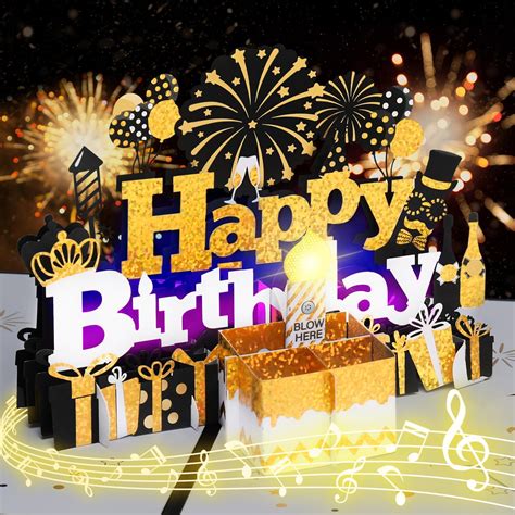 Carte D Anniversaire Cartes D Anniversaire Musicales Avec Lumi Re Et