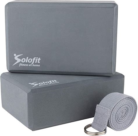 Solofit Yoga Blocks 2 With 6ft Yoga Strap High Density Eva Foam