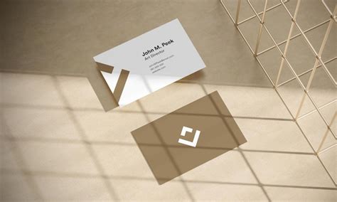 Premium PSD | Business card and logo mockup