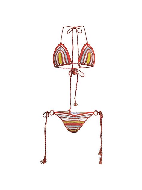 Buy My Beachy Side Two Piece Crocheted Bikini Neutral At Off Editorialist