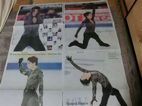 【目立った傷や汚れなし】スポニチ★羽生結弦 ポスター紙面4枚 オリジン 2018年1118 ロステレコム杯 2019年324 世界選手権