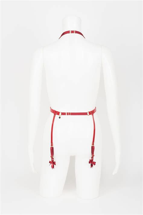 Red Hot Suspender Belt • Fräulein Kink • Luxury Bondage Accessories Darkest Fox