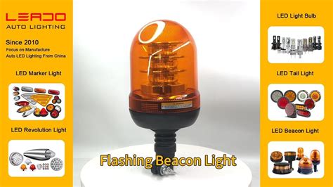 LEADO LED Warn Flashing Emergency Beacon Amber High Brightness