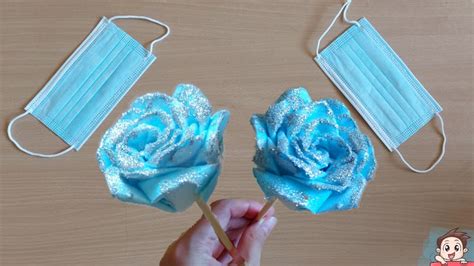 Diy Flower Using Facemask Diy Rose Flower Making Reuse Facemask Best