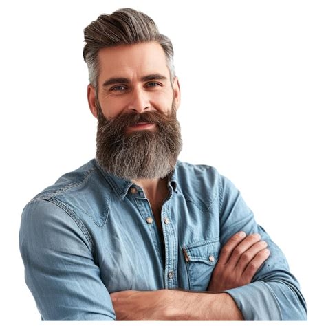 Premium Psd Portrait Of His He Nicelooking Attractive Bearded Guy