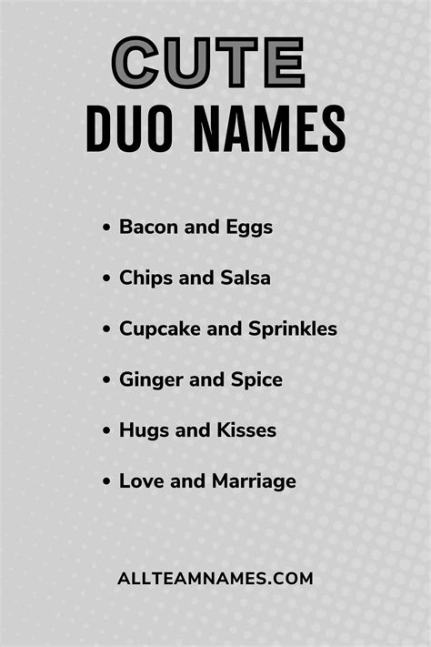 243 Best Duo Names For Team Activities