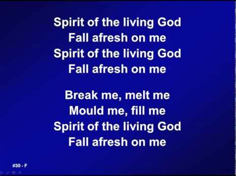 Spirit Of The Living God – Gospel Choruses & Songs