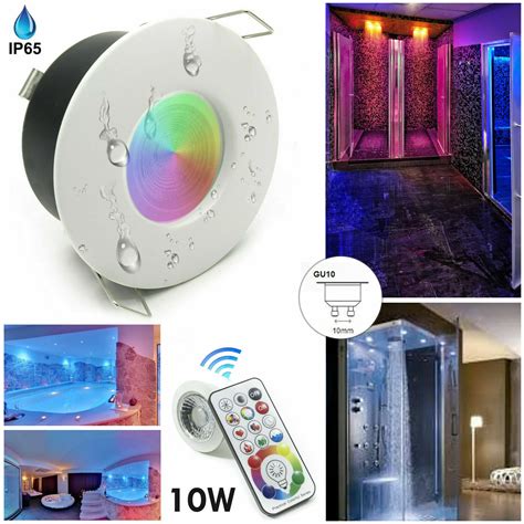 Faretto Led Rgb Incasso Bagno Box Doccia Lampada Rgbw W Gu