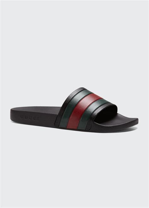 Gucci Pursuit 72 Rubber Slide Sandals In Black For Men Lyst